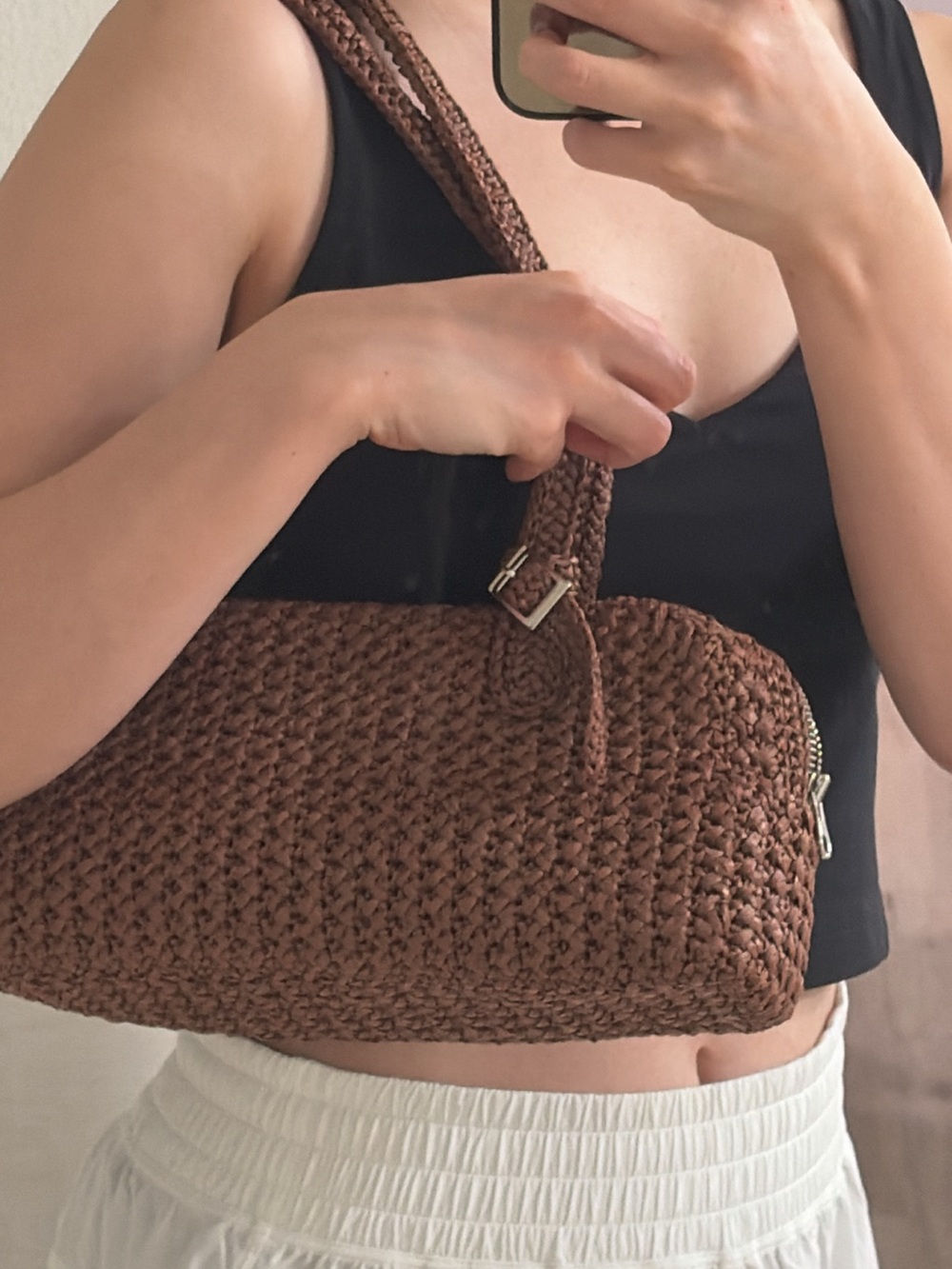 🤎 Handmade Korean Woven Shoulder Bag - Picture 7 of 7
